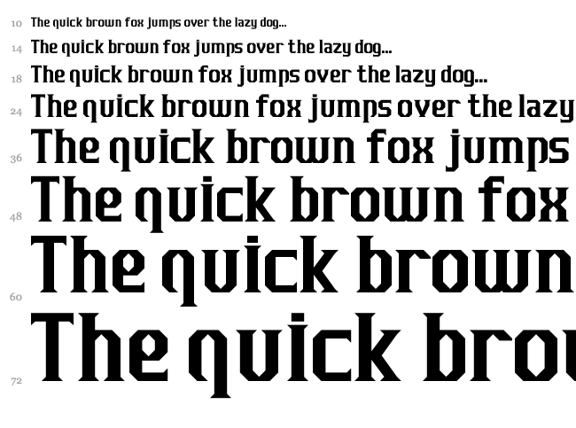 J-LOG Razor Edge font waterfall